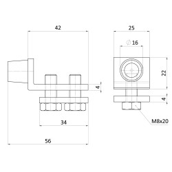 Doraz pre profil C920P/M závesného systému KVN gate systems Doraz pre profil C920P/M závesného systému KVN gate systems